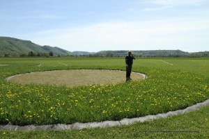 Franck Bonneau trabalhando no campo.