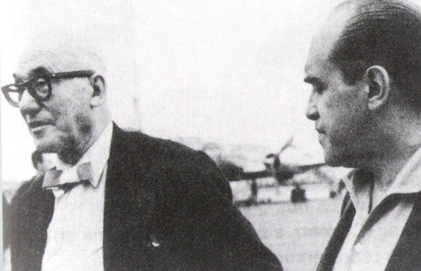 Arquiteto Le Corbusier e Oscar Niemeyer em 1962.
