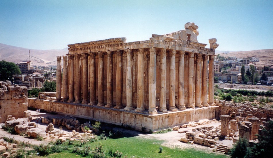 Templo de Baco, em Baalbeck.